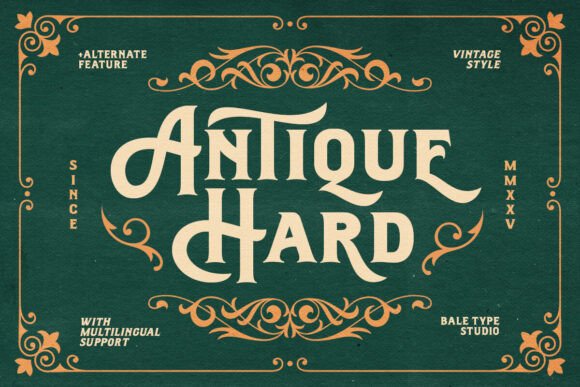 Antique Hard: A Bold Vintage Typeface for Timeless Designs
