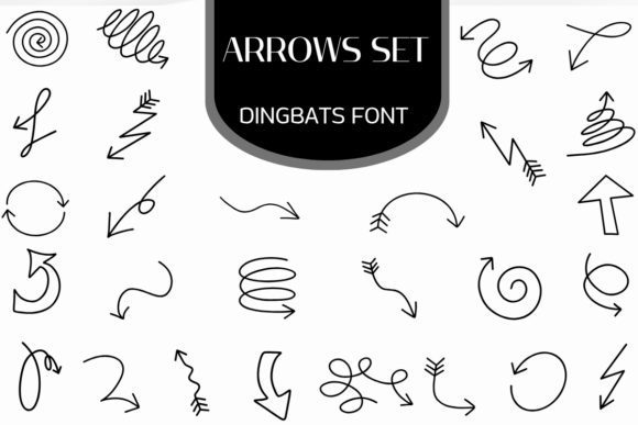 Arrows Set: A Versatile Hand-Drawn Typeface for Dynamic Designs