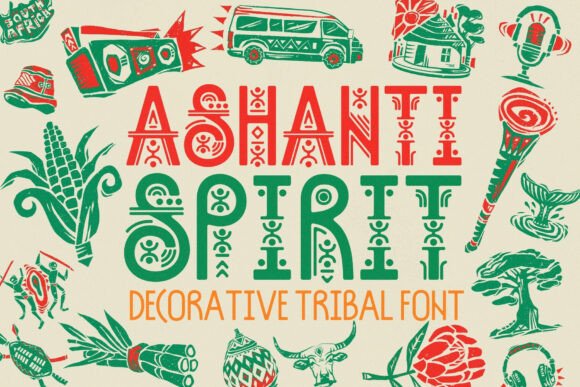 Ashanti Spirit: Bold African Tribal Font Duo