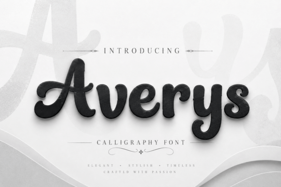 Averys: A Modern Calligraphy Font for Elegant Design