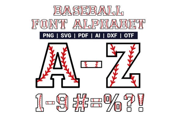 Baseball Alphabet: Vector and OTF Font for Perfect Customization