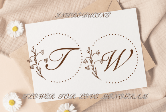 Flower for Love: Elegant Floral Monogram Font