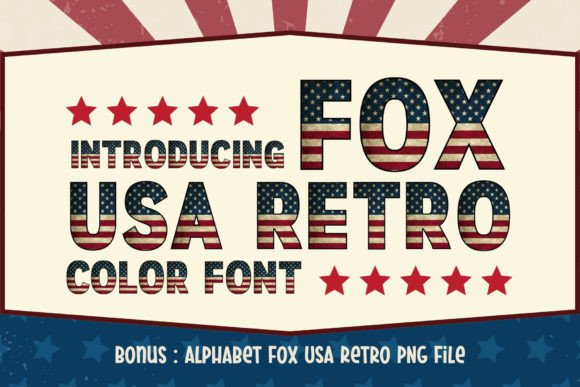 Fox Usa Retro: A Patriotic Font for Bold Designs