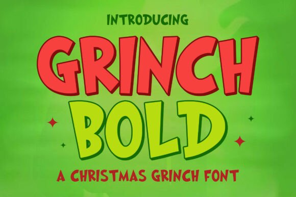 Grinch Bold: A Playful Display Font for Festive Designs