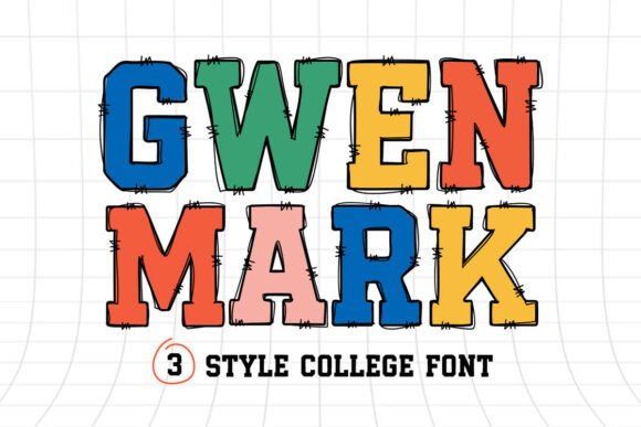 Gwen Mark: A Unique Varsity College Grunge Font