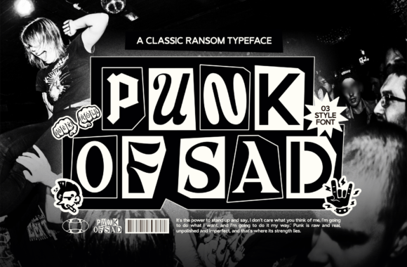 Punk Of Sad: A Typeface with Raw, Rebellious Character
