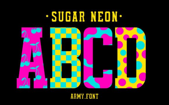 Sugar Neon: A Festive Font for Vibrant Designs