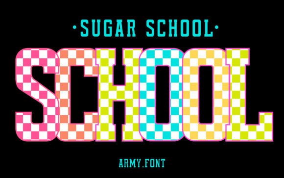 Sugar School Check: A Vibrant Typeface for Creative Educators